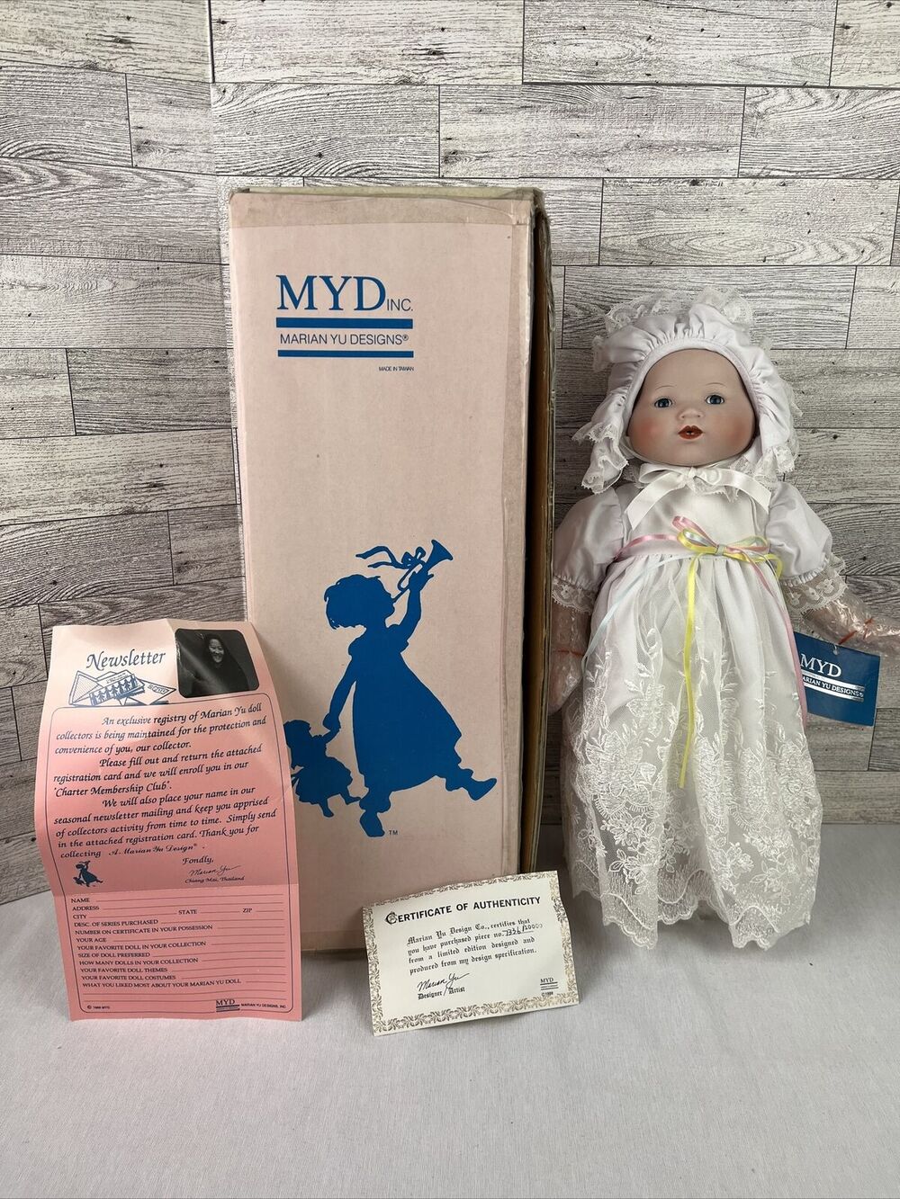 Marian Yu Designs Porcelain Baby Doll Collectible Signed & Numbered Vintage MYD